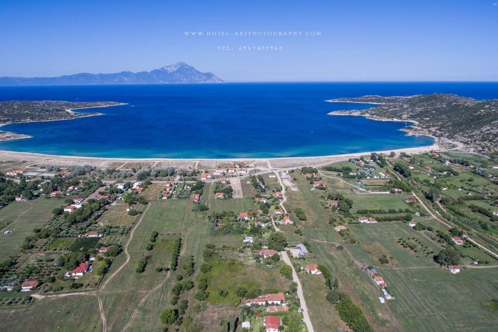 Paralia Sikias Traditionelles Appartement Athos Shadow Am Meer מראה חיצוני תמונה